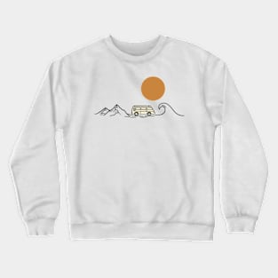 Tidal Tributes: Artistic Surfboard Creations Crewneck Sweatshirt